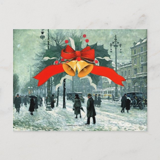 Copenhagen by Paul Fischer - Merry Christmas! Postcard (Front)