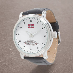 Copenhagen Calling Vintage Black Leather Strap Wat Watch