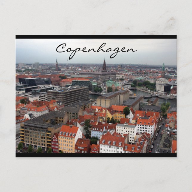 copenhagen city scene postcard (Front)