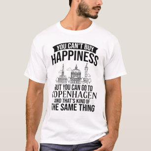 Copenhagen City Skyline Map Travel 1 T-Shirt