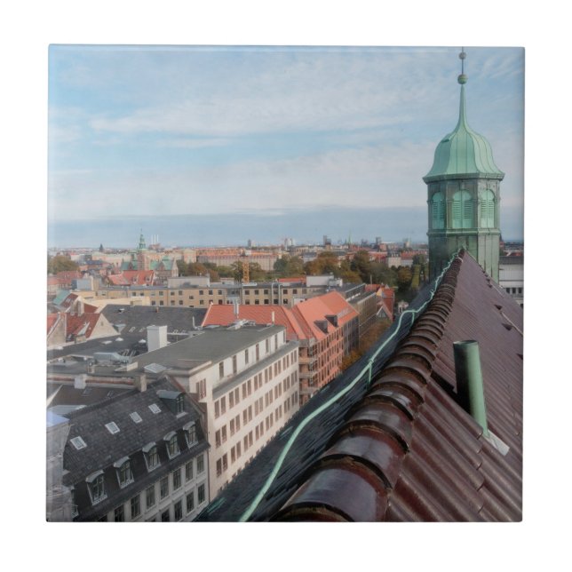 Copenhagen Cityscape Ceramic Tile (Front)