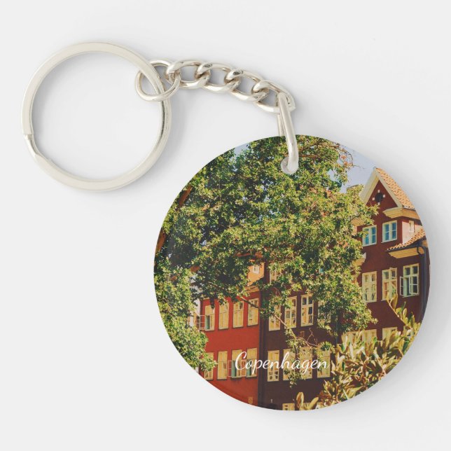 Copenhagen cityscape - Denmark Key Ring (Front)