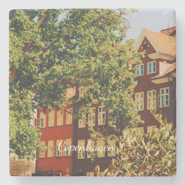 Copenhagen cityscape - Denmark Stone Coaster (Front)
