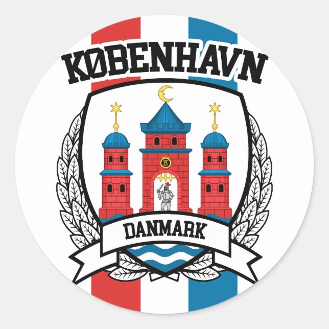 Copenhagen Classic Round Sticker (Front)