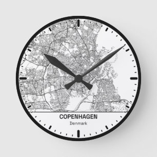 Copenhagen Clock City Line Art