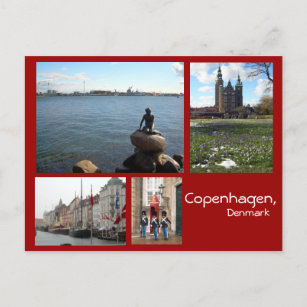 Copenhagen Collage Postcard