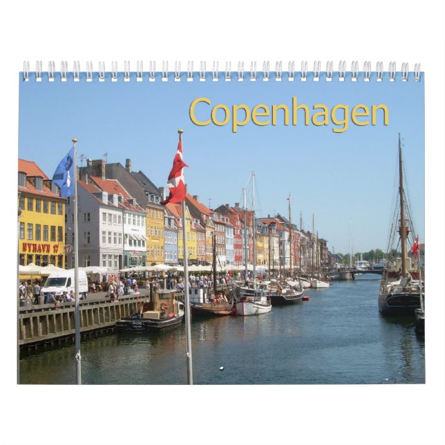 Copenhagen, Denkmark Wall Calendar (Cover)