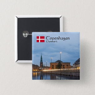 Copenhagen Denmark 15 Cm Square Badge