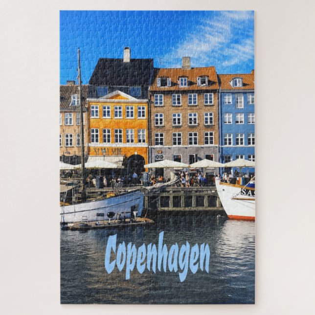 Copenhagen Denmark Capital Canal Homes Nyhavn Jigsaw Puzzle (Vertical)