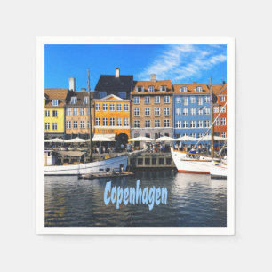 Copenhagen Denmark Capital Canal Homes Nyhavn Napkin