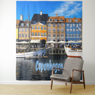 Copenhagen Denmark Capital Canal Homes Nyhavn Tapestry