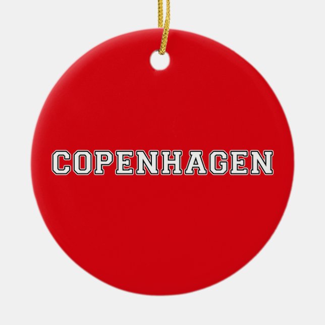 Copenhagen Denmark Ceramic Ornament (Front)