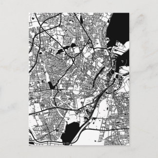 Copenhagen Denmark City Map Postcard
