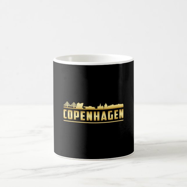 Copenhagen Denmark City Skyline Cityscape Gift Coffee Mug (Center)