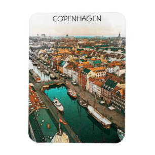 Copenhagen Denmark City View Magnet