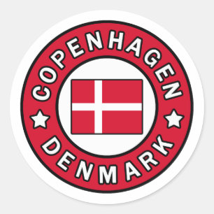 Copenhagen Denmark Classic Round Sticker