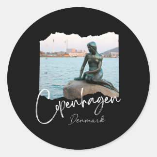 Copenhagen Denmark Classic Round Sticker