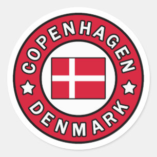 Copenhagen Denmark Classic Round Sticker