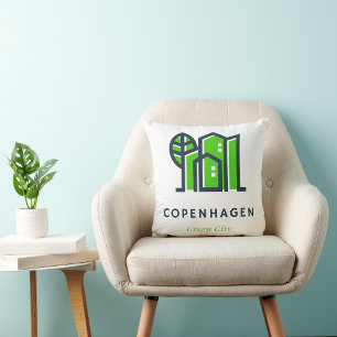 Copenhagen Denmark Danish Sustainable Green City Cushion