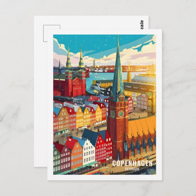 Copenhagen Denmark Famous Travel Place Postcard (Front/Back)