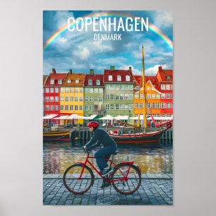 Copenhagen Denmark Famous Travel Place Poster