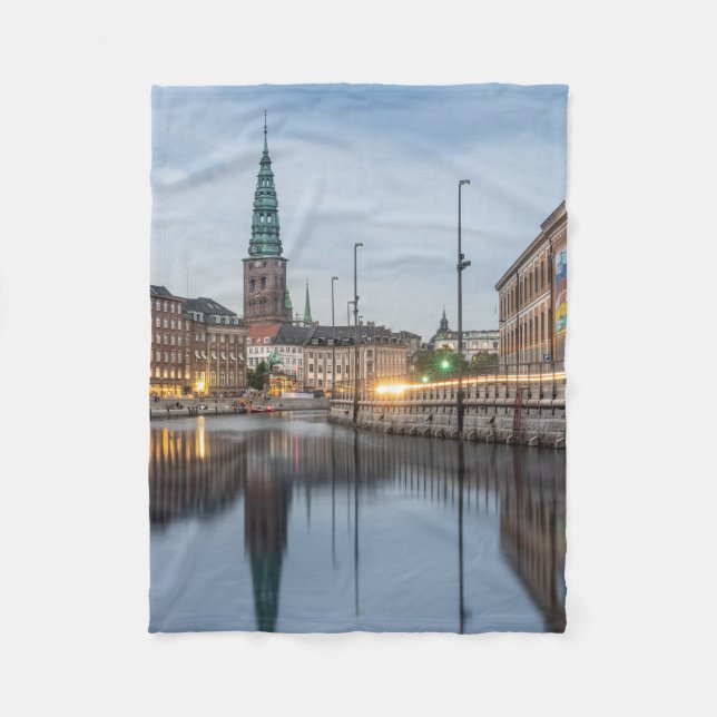 Copenhagen Denmark Fleece Blanket (Front)