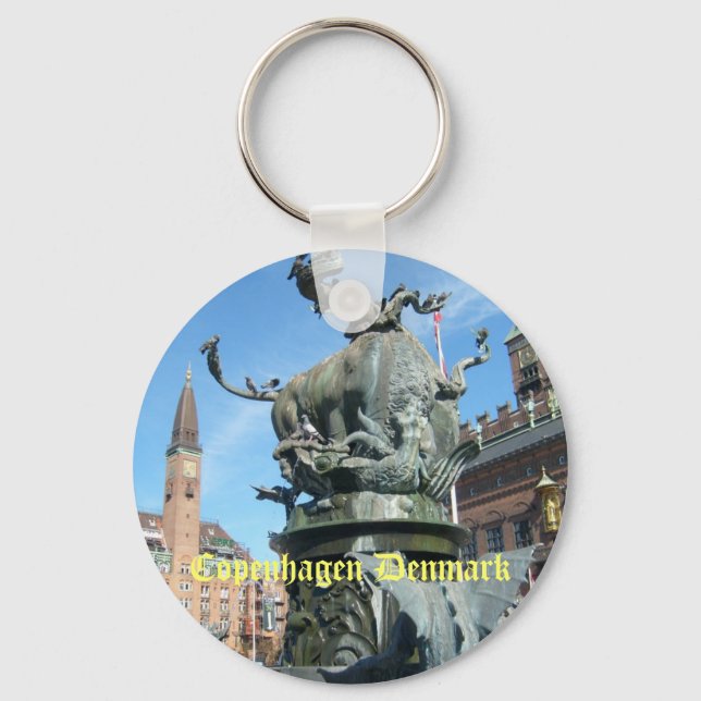 Copenhagen, Denmark Key Ring (Front)