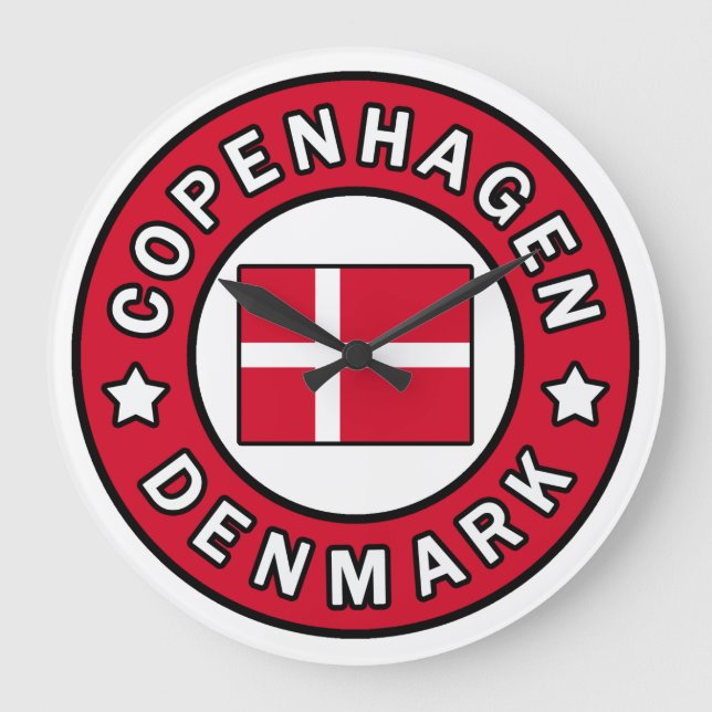 Copenhagen Denmark Large Clock (Front)
