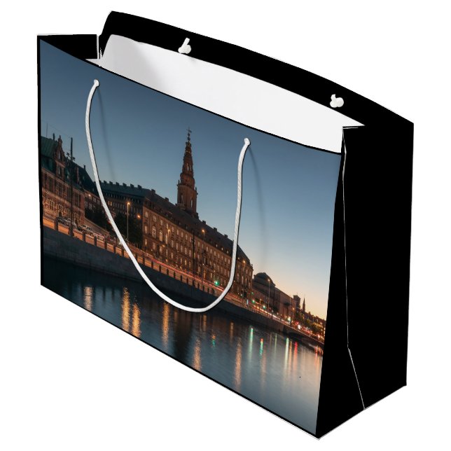 Copenhagen Denmark Large Gift Bag (Back Angled)