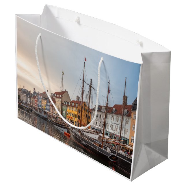 Copenhagen Denmark Large Gift Bag (Back Angled)