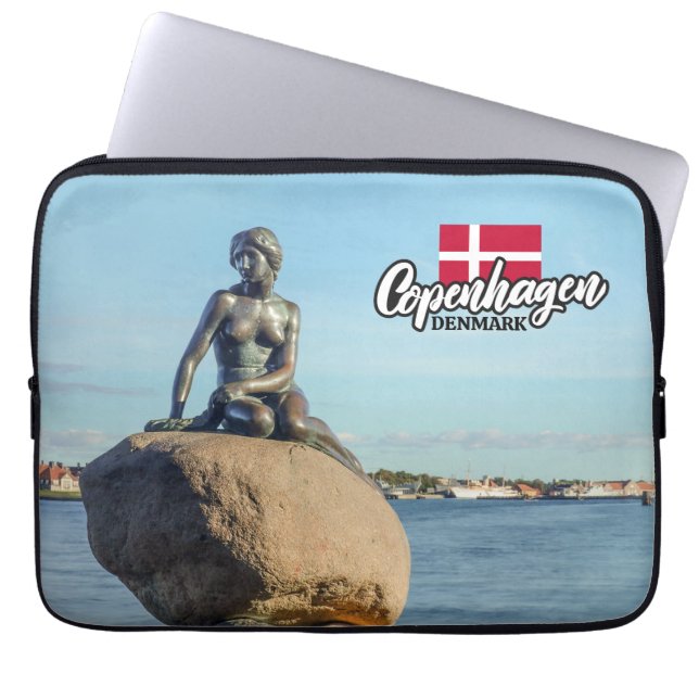 Copenhagen Denmark Mermaid Laptop Sleeve (Front)
