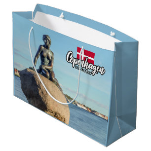Copenhagen Denmark Mermaid Large Gift Bag