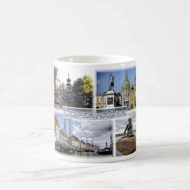 Copenhagen - Denmark - Mosaic - Coffee Mug (Center)
