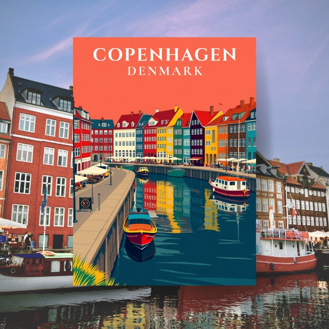 Copenhagen Denmark Nyhavn Canal Europe Travel Postcard (Copenhagen Denmark Nyhavn Canal Europe Travel Postcard)
