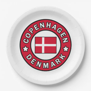 Copenhagen Denmark Paper Plate