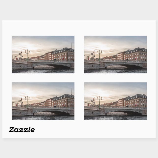 Copenhagen Denmark Rectangular Sticker (Sheet)
