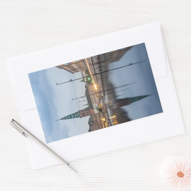 Copenhagen Denmark Rectangular Sticker (Envelope)