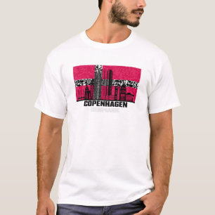 Copenhagen Denmark Skyline Dane Cityscape Danes T-Shirt