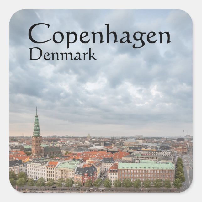 Copenhagen Denmark Square Sticker (Front)