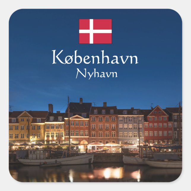 Copenhagen Denmark Square Sticker (Front)