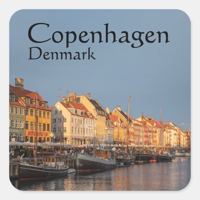 Copenhagen Denmark Square Sticker (Front)
