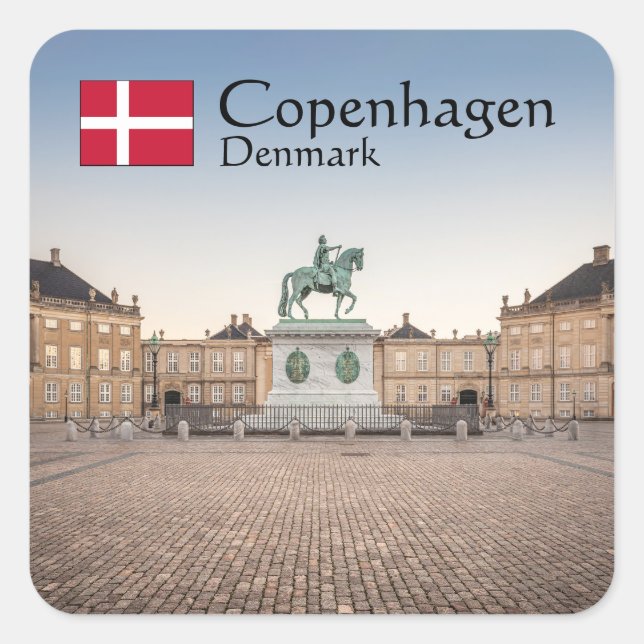 Copenhagen Denmark Square Sticker (Front)