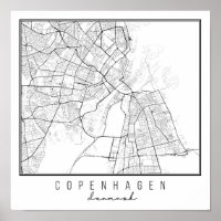 Copenhagen Denmark Street Map