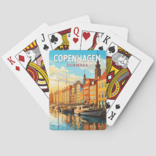 Copenhagen Denmark Travel Art Vintage Playing Cards