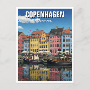 Copenhagen Denmark Travel Postcard