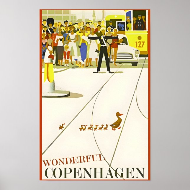 Copenhagen-Denmark Travel Poster (Front)