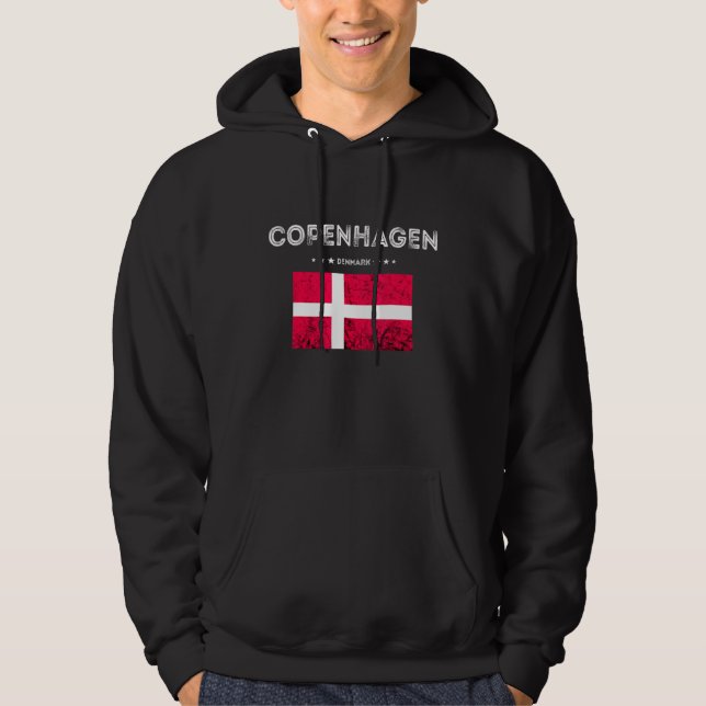 Copenhagen Denmark Trip Dannebrog Flag Danish Kobe Hoodie (Front)