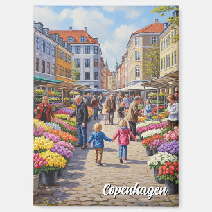 Copenhagen Flower Market Denmark Travel Magnet