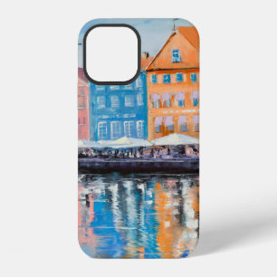 Copenhagen in a shining day, colourful buildings a iPhone 12 case