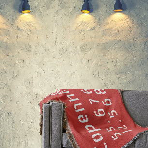 Copenhagen Latitude Longitude Throw Blanket